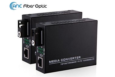 10 100 1000M Enige Vezel Optische Media Convertor SM 1310nm/1550nm-de Haven van Sc