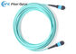 MPO aan MPO Assemblage 12 Vezel OM3 50/125 van de Vezel Optische Kabel Ronde Kabel